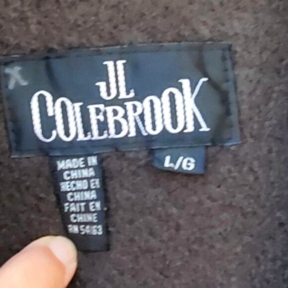 Vintage Colebrook Mens Long Black Leather Duster Coat L to XL Bomber - Picture 7 of 15